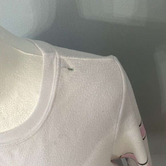 Wildfox Game Day Top Shirt White Pink XS Pullover - Picture 4 of 10